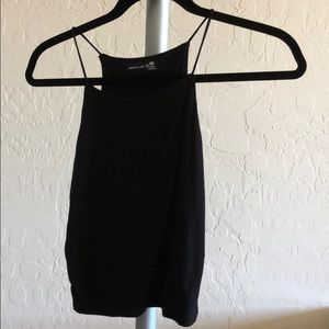 Black high neck tank top